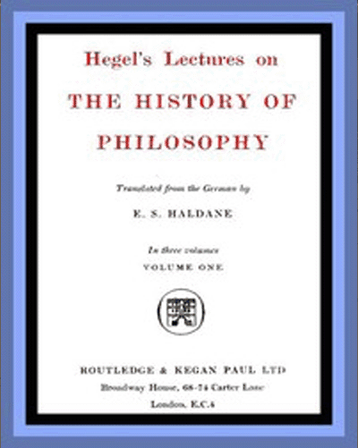 Lectures on the History of Philosophy Volume 2