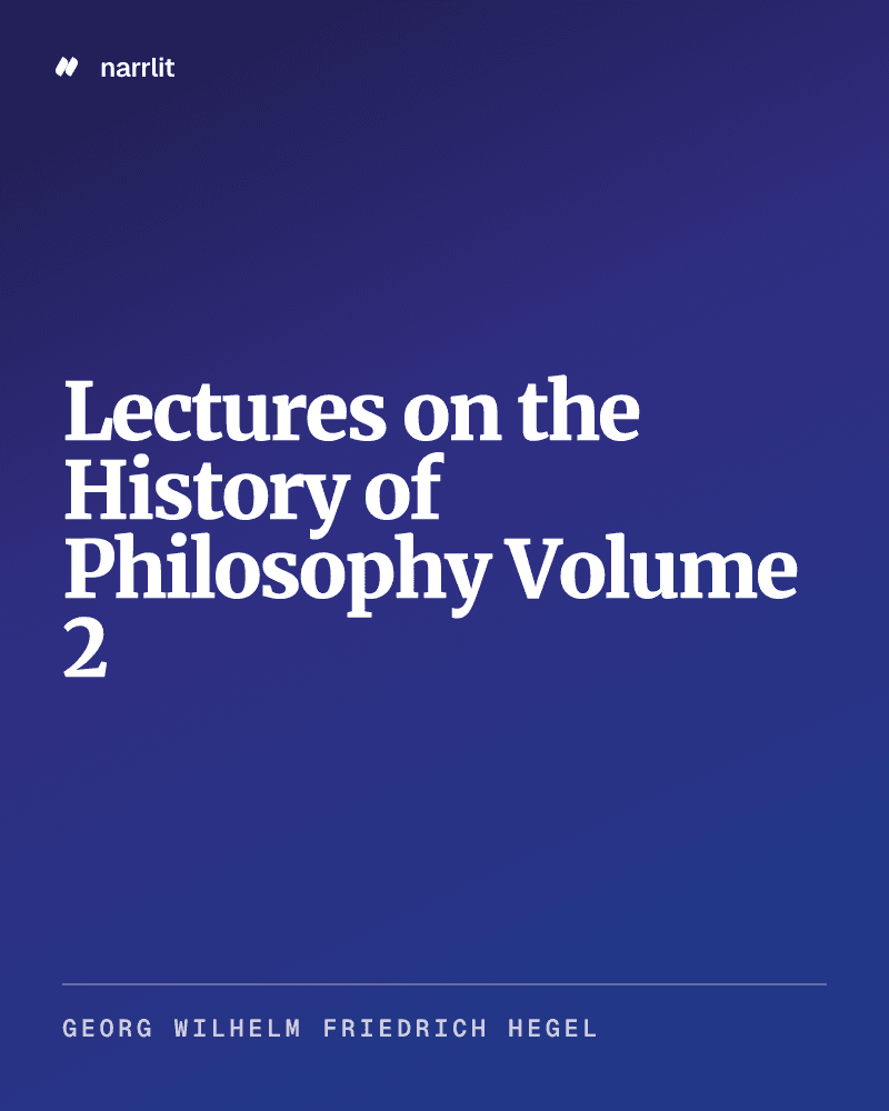 Lectures on the History of Philosophy Volume 2